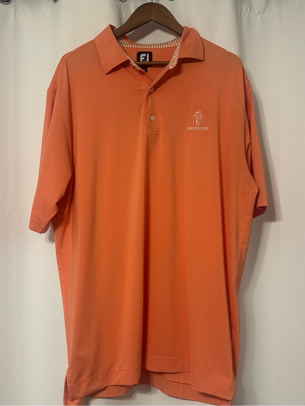 FootJoy Men’s XL Solid Orange Performance Golf Polo